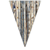 Groen en Blauw Bandanna Hout Patroon Verjaardag Vlaggetjes (Derde vlag)