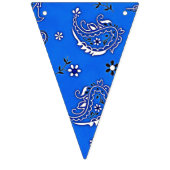 Groen en Blauw Bandanna Hout Patroon Verjaardag Vlaggetjes (Tweede vlag)
