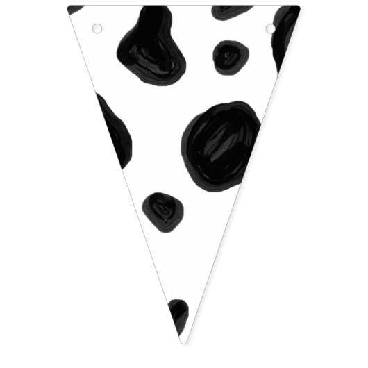 Groen en blauw Bandanna Koe Pattern Birthday Vlaggetjes (Derde vlag)