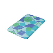 Groen en Blauw Bauhaus Stijl Badmat (Gekanteld)