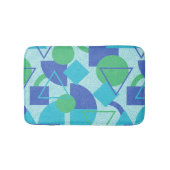 Groen en Blauw Bauhaus Stijl Badmat (Voorkant)