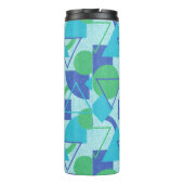 Groen en Blauw Bauhaus Stijl Thermosbeker (Achterkant)