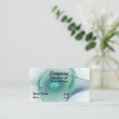 Groen en blauw bubbelwerk visitekaartje (Staand voorkant)