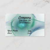 Groen en blauw bubbelwerk visitekaartje (Voorkant)