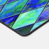 Groen en blauw bureaumat (Hoek)