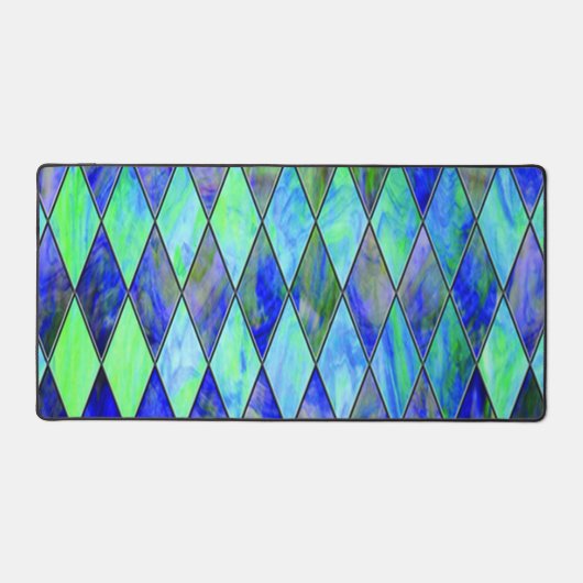 Groen en blauw bureaumat (Voorkant)