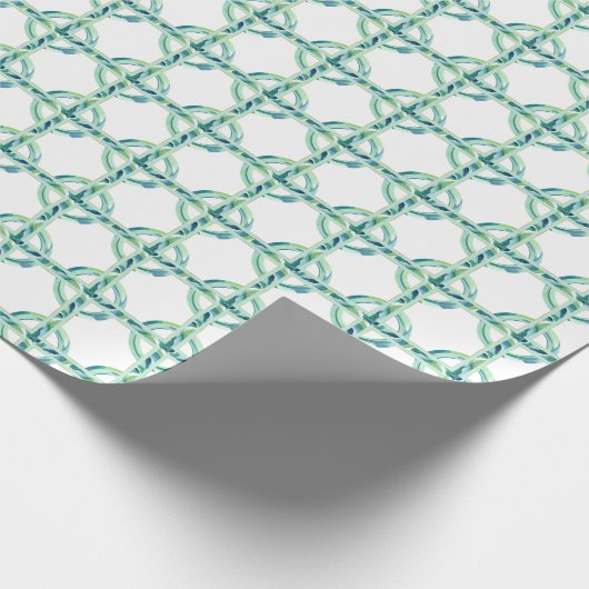 Groen en blauw cadeaupapier (Hoek)