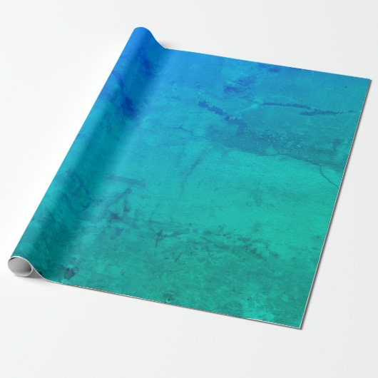 Groen en blauw cadeaupapier (Uitgerold)