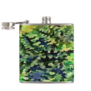 Groen en blauw Camouflage Patroon Heupfles