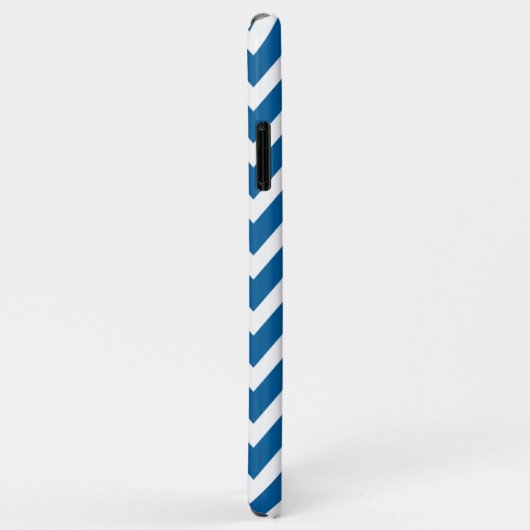 Groen en blauw Chevron Aangepast monogram Case-Mate iPhone Case (Achterkant/rechts)