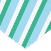 Groen en blauw diagonaal gestreepte tafelloper (Hoek)