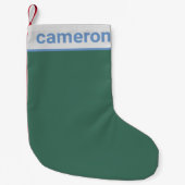 Groen en blauw Eenvoudig, aangepast Kleine Kerstsok (Voorkant)