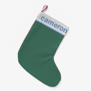 Groen en Blauw Eenvoudig Modern Gepersonaliseerd Kleine Kerstsok