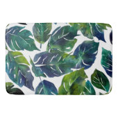 Groen en Blauw Foliage Philodendron Botanical Badmat (Voorkant)