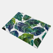 Groen en Blauw Foliage Philodendron Botanical Deurmat (Schuin)