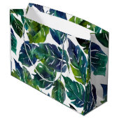 Groen en Blauw Foliage Philodendron Botanical Groot Cadeauzakje (Achterkant Gekanteld)