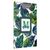 Groen en Blauw Foliage Philodendron Monogrammed Klembord (Rechts)