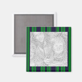 Groen en blauw foto lijst magneet (Voorkant / Achterkant)