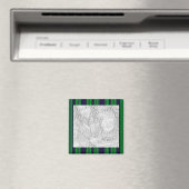 Groen en blauw foto lijst magneet (Insitu (Vaatwasser))