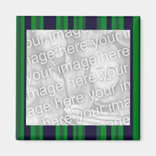 Groen en blauw foto-lijst magneet