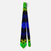 Groen en blauw fractaal ontwerp Stropdas (Voorkant)