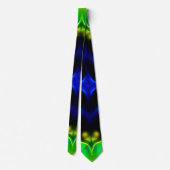 Groen en blauw fractaal ontwerp Stropdas (Achterkant)