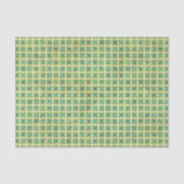 Groen en blauw geometrisch patroon tissuepapier (Voorkant)