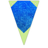 Groen en blauw Glitter Happy Birthday Bunting Flag Vlaggetjes (Eerste vlag)