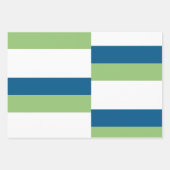 Groen en Blauw Golf Thema Inpakpapier Vel (Voorkant)