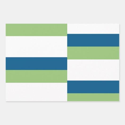 Groen en Blauw Golf Thema Inpakpapier Vel (Voorkant)