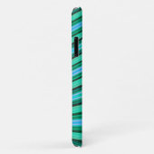 Groen en blauw golvende strepen Case-Mate iPhone case (Achterkant/rechts)