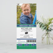 Groen en Blauw Hockey Verjaardag Kaart (Staand voorkant)