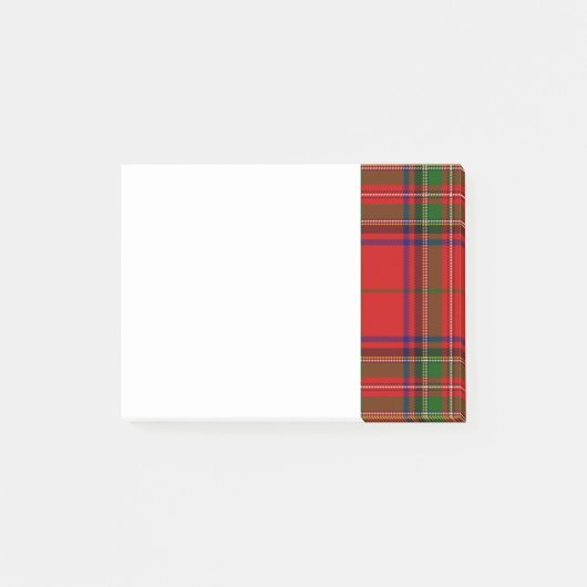Groen en Blauw Klan Stewart Tartan Post-it® Notes (Voorkant)