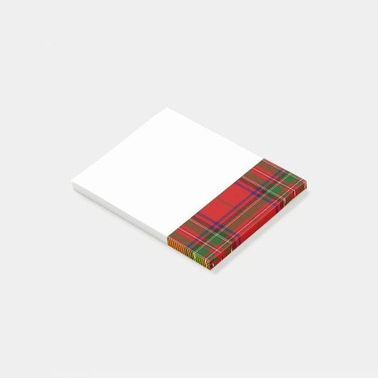 Groen en Blauw Klan Stewart Tartan Post-it® Notes (Schuin)