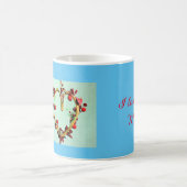 Groen en Blauw Kleurrijk Moederdag Hart Koffiemok (Center)