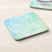 Groen en blauw kristal bier onderzetter (Linkerzijde)