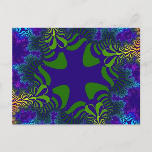 Groen en Blauw Kruis Briefkaart (Voorkant)