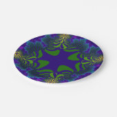 Groen en Blauw Kruis Papieren Bordje (Gekanteld)