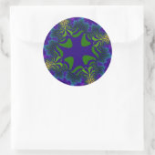 Groen en Blauw Kruis Ronde Sticker (Tas)