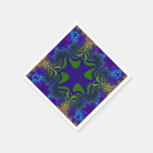 Groen en Blauw Kruis Servet (Hoek)