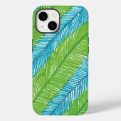 Groen en blauw lederen patroon Case-Mate iPhone case (Achterkant)