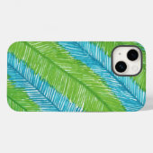 Groen en blauw lederen patroon Case-Mate iPhone case (Achterkant (horizontaal))