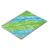 Groen en blauw lederen patroon notitieboek (Linkerzijde)