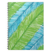 Groen en blauw lederen patroon notitieboek (Voorkant)