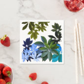 Groen en blauw lederen standaard cocktail Napkin Servet (Insitu)