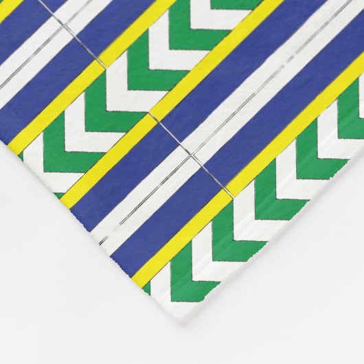 Groen en blauw Lets Lets Etnische Folk art Fleece Deken (Hoek)