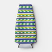 Groen en blauw Lets Lets Etnische Folk art Flesjeskoeler (Voorkant)