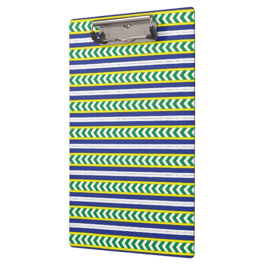 Groen en blauw Lets Lets Etnische Folk art Klembord (Links)