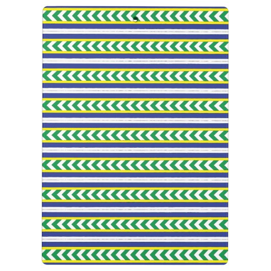 Groen en blauw Lets Lets Etnische Folk art Klembord (Achterkant)