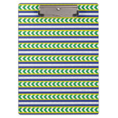 Groen en blauw Lets Lets Etnische Folk art Klembord (Voorkant)